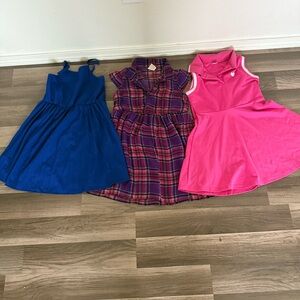 SHEIN Kids Dress Trio - Blue, Pink, and Purple Plaid